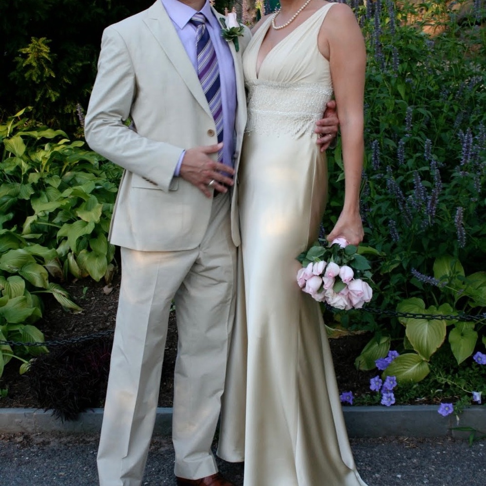 Carmen Marc Valvo beaded gown